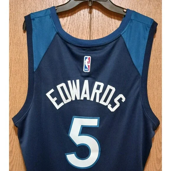 Anthony Edwards (Nike)-(Minnesota)-(Blue)-(Jersey)-(New Condition)-(SizeXL)-$100 - Picture 7 of 11